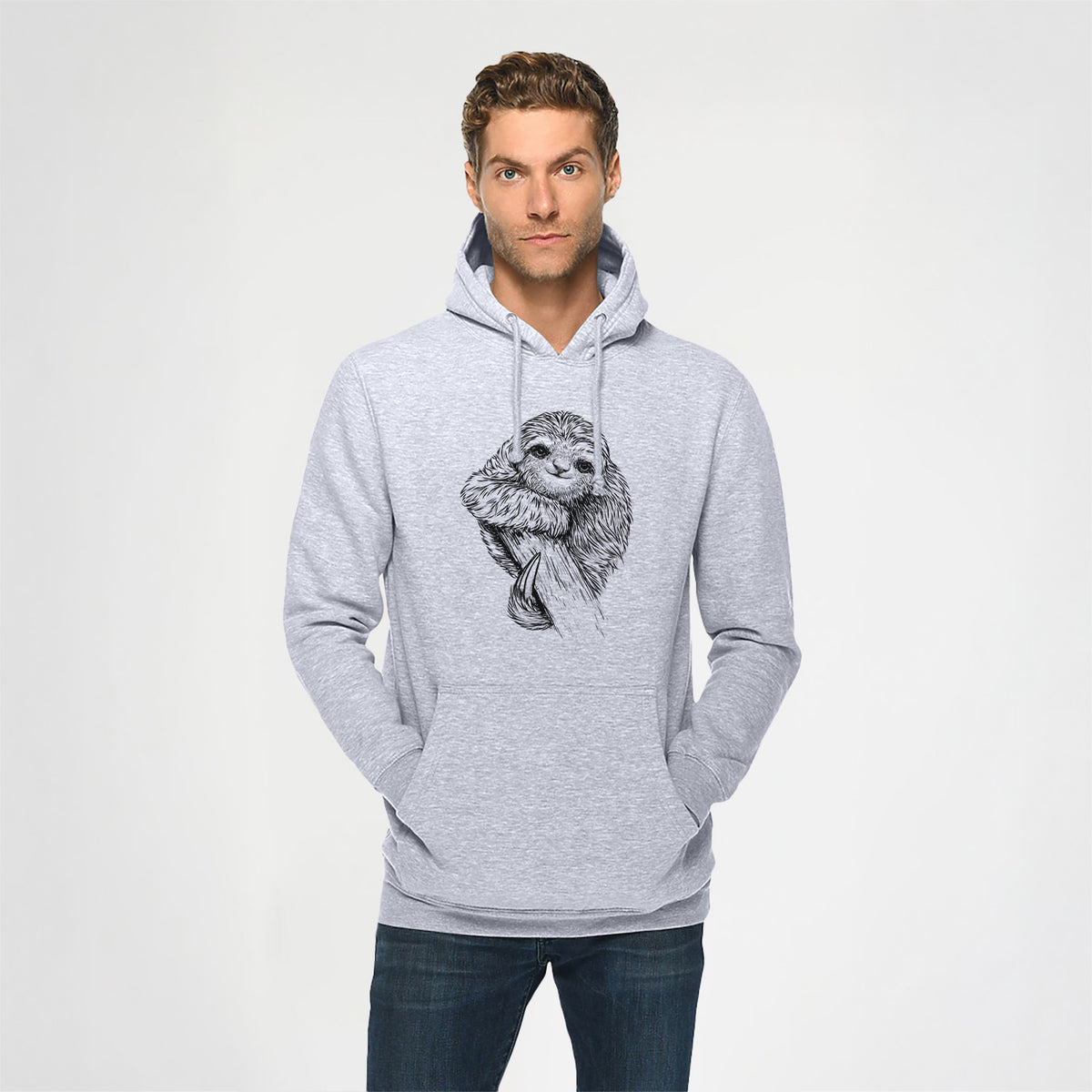 Pygmy Three-toed Sloth - Bradypus pygmaeus - Heavyweight Fleece Hoodie