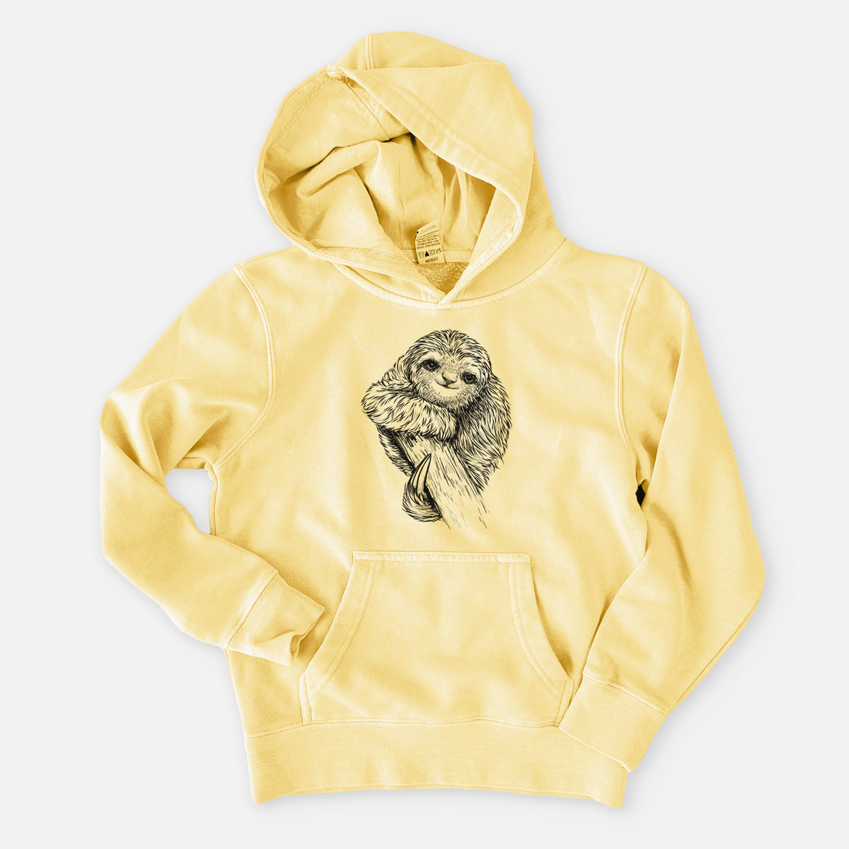 Pygmy Three-toed Sloth - Bradypus pygmaeus - Youth Pigment Dyed Hoodie