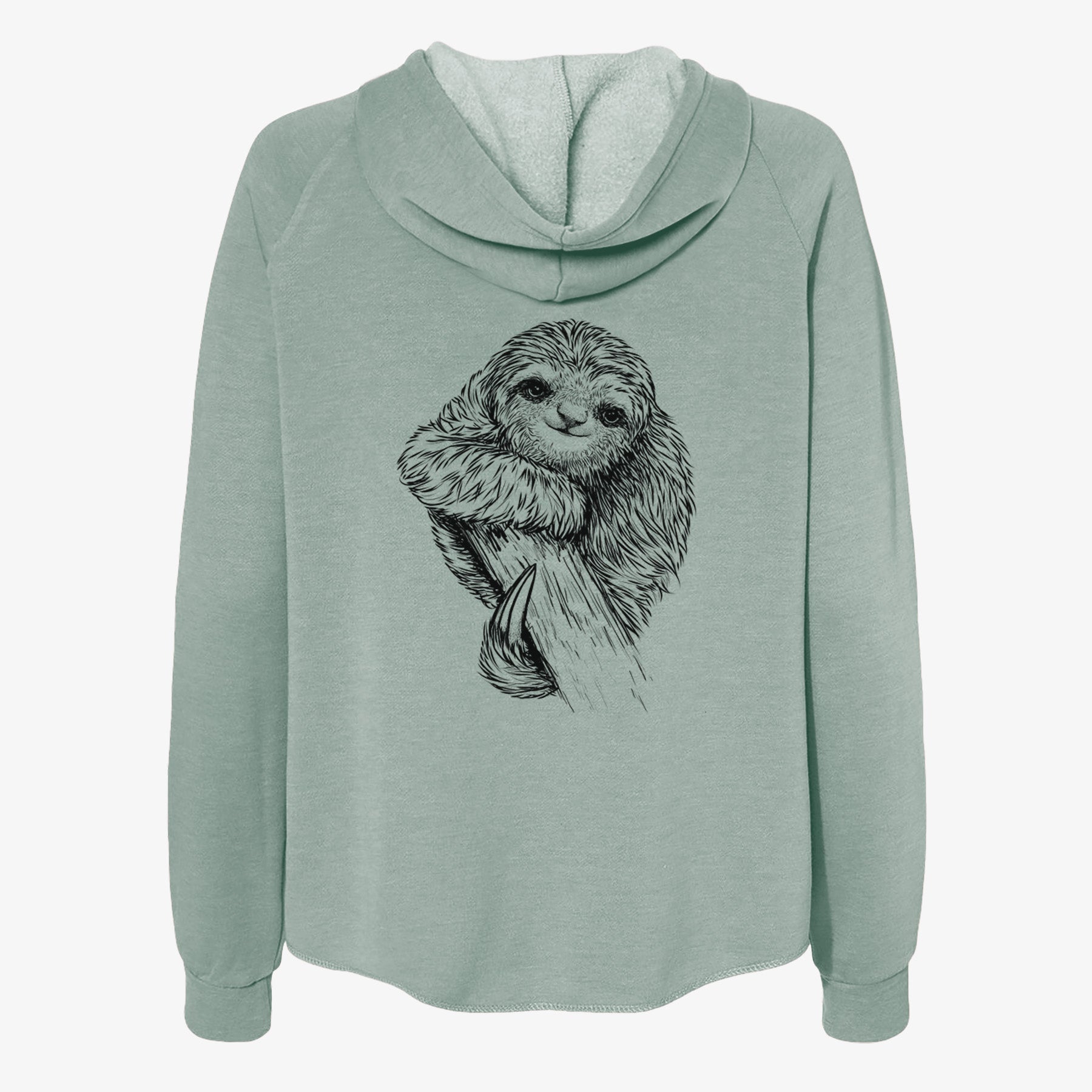 Pygmy Three-toed Sloth - Bradypus pygmaeus - Women's Cali Wave Zip-Up Sweatshirt
