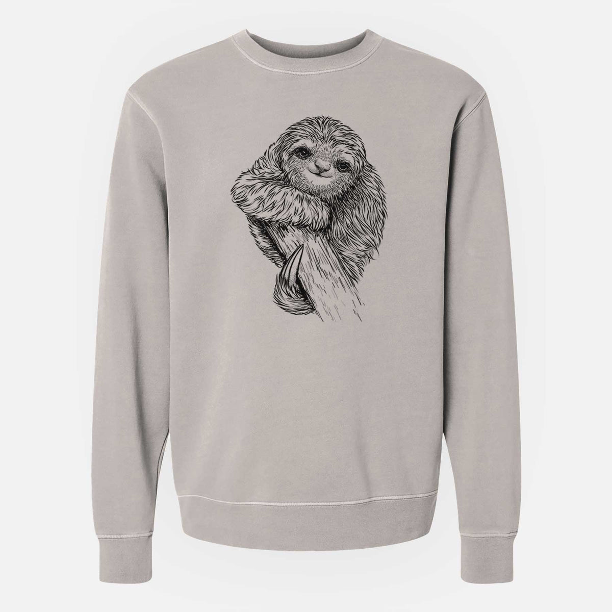 Pygmy Three-toed Sloth - Bradypus pygmaeus - Unisex Pigment Dyed Crew Sweatshirt