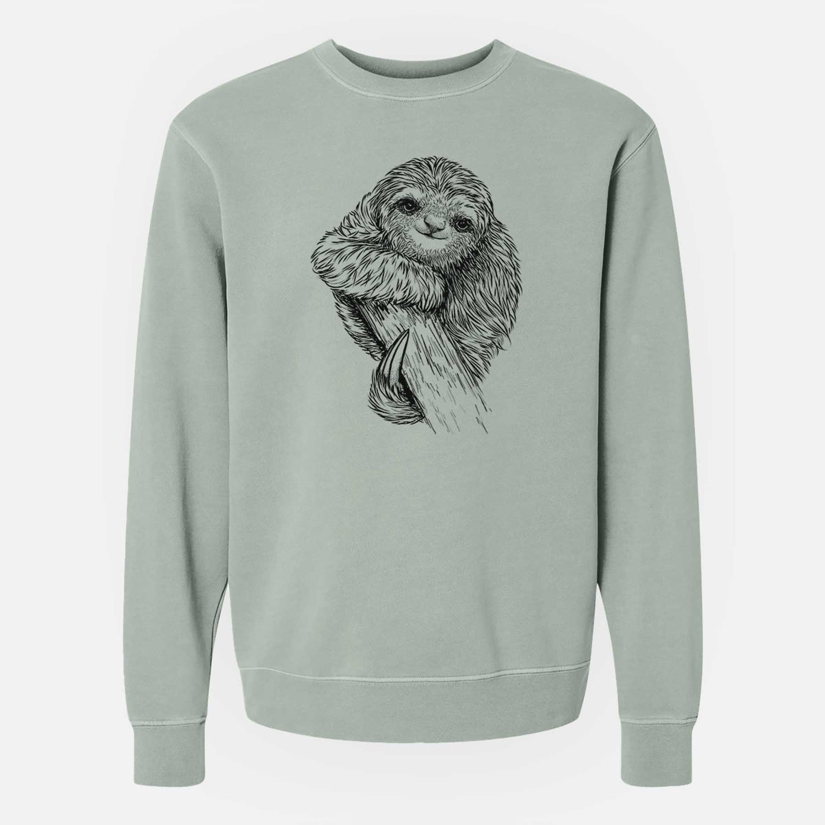 Pygmy Three-toed Sloth - Bradypus pygmaeus - Unisex Pigment Dyed Crew Sweatshirt