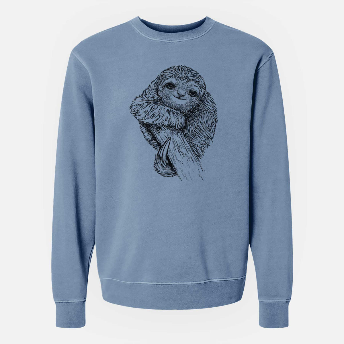 Pygmy Three-toed Sloth - Bradypus pygmaeus - Unisex Pigment Dyed Crew Sweatshirt