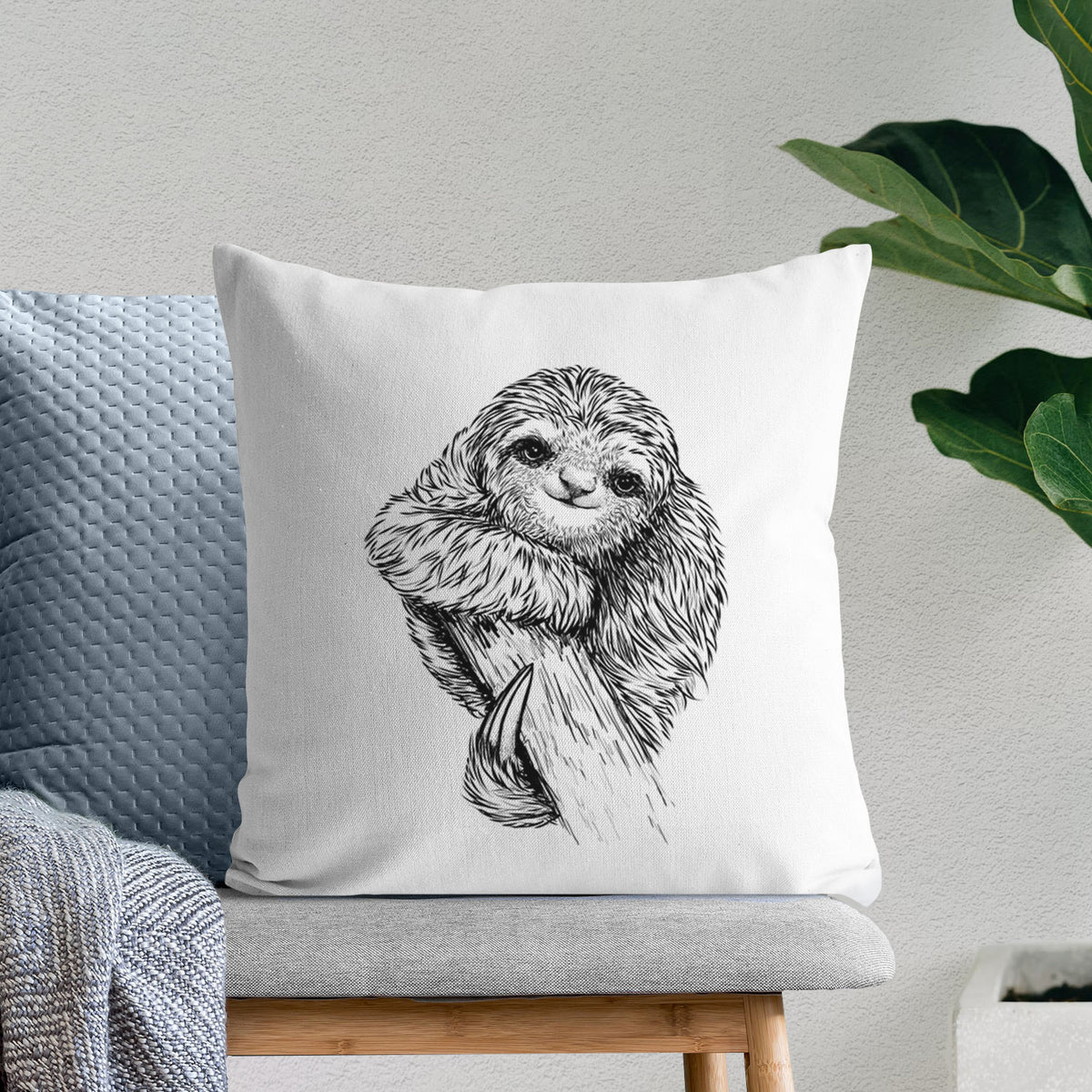 Pygmy Three-toed Sloth - Bradypus pygmaeus - Throw Pillow Cover