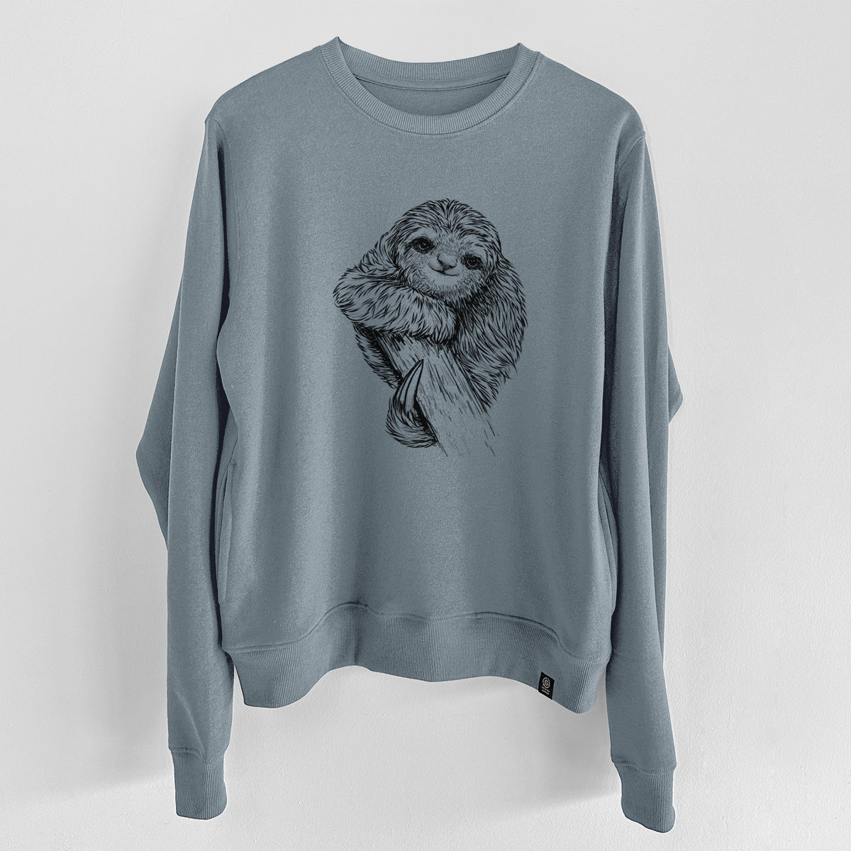 Pygmy Three-toed Sloth - Bradypus pygmaeus  - Unisex Reclaimed Crewneck Sweatshirt