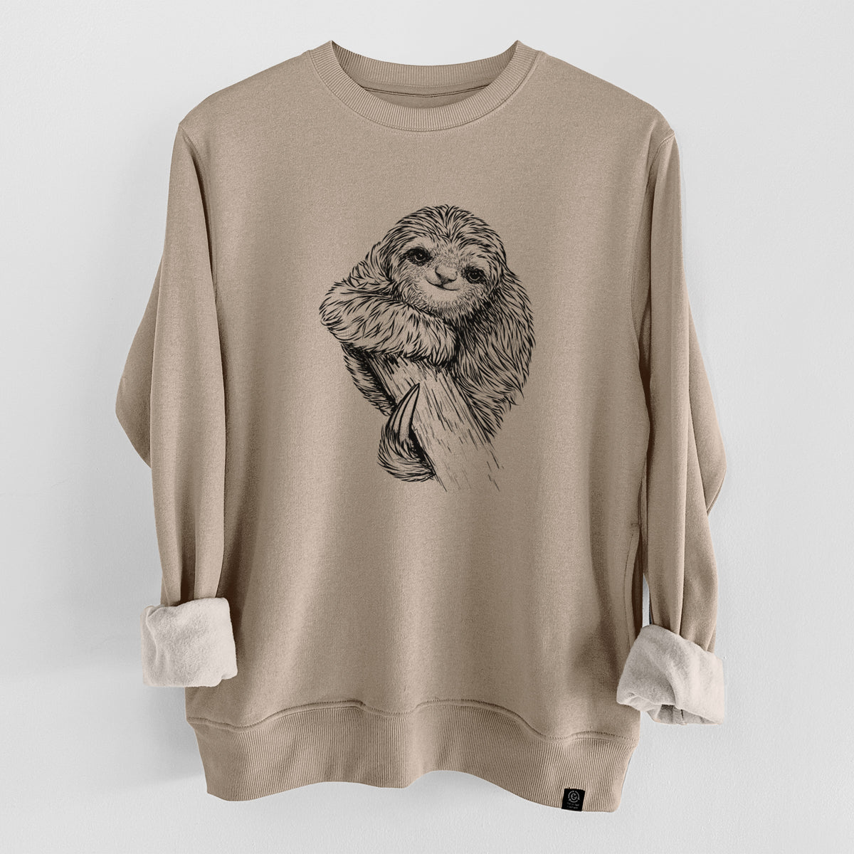 Pygmy Three-toed Sloth - Bradypus pygmaeus  - Unisex Reclaimed Crewneck Sweatshirt