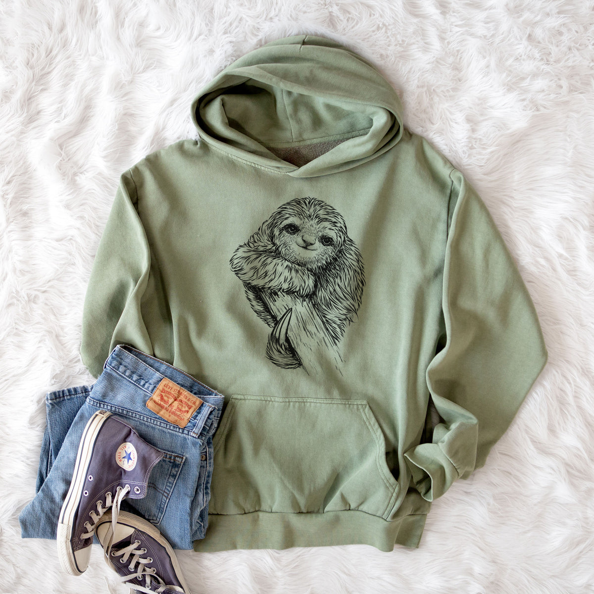 Pygmy Three-toed Sloth - Bradypus pygmaeus  - Urban Heavyweight Hoodie