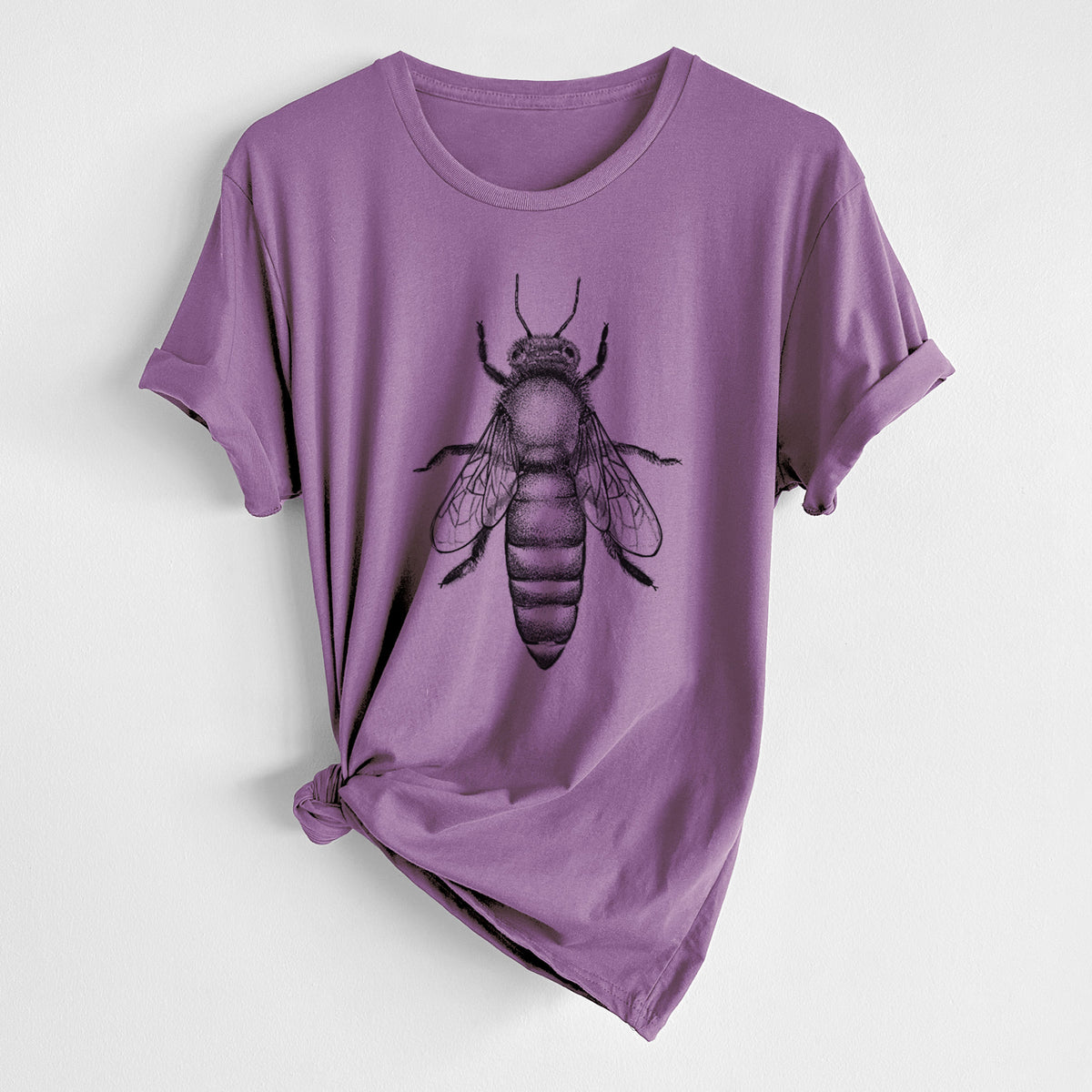 CLOSEOUT - Queen Bee Apis Mellifera - Unisex Crewneck - Made in USA - 100% Organic Cotton