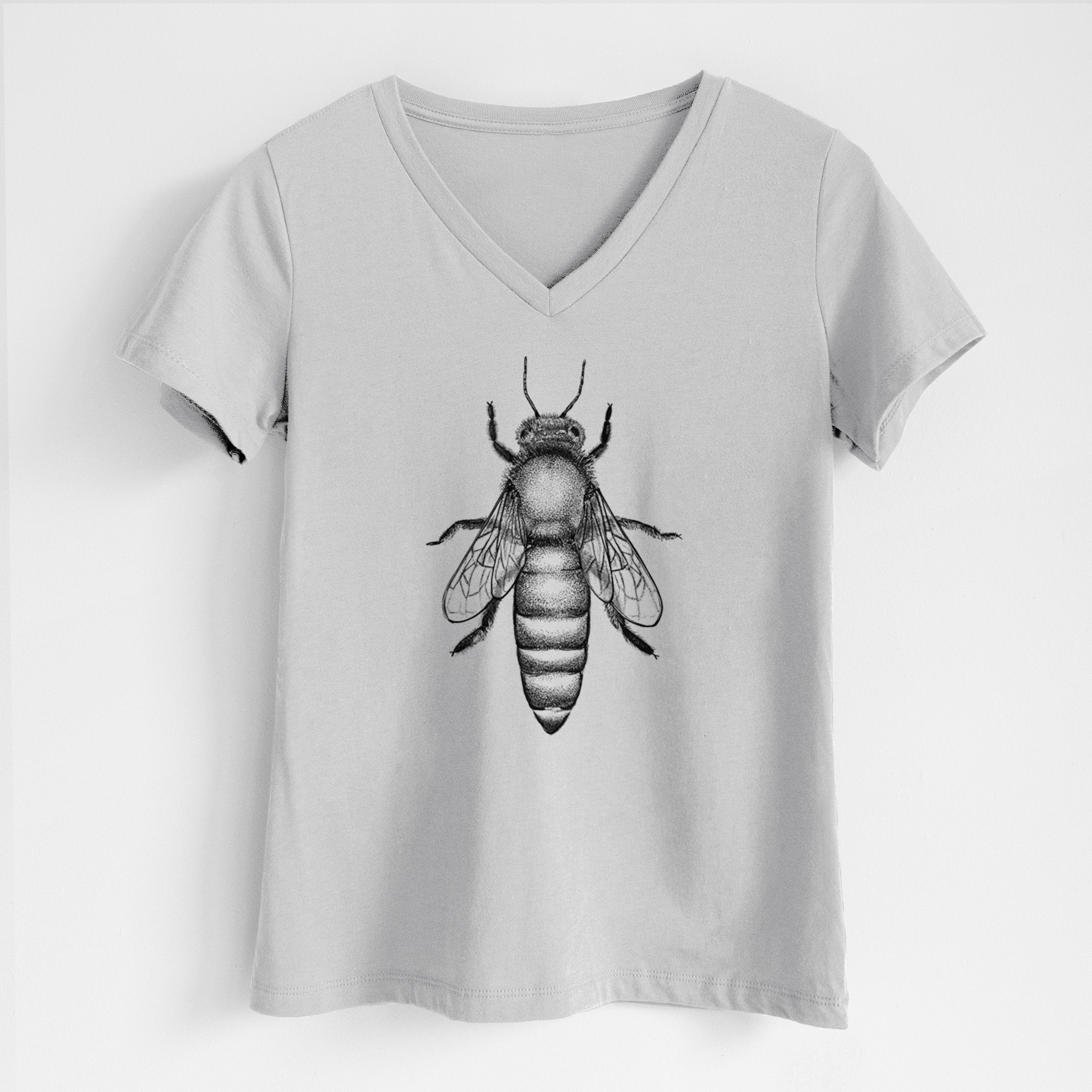 CLOSEOUT - Apis Mellifera - Honey Bee - Women's Lightweight Relaxed Fit 100% Cotton V-neck