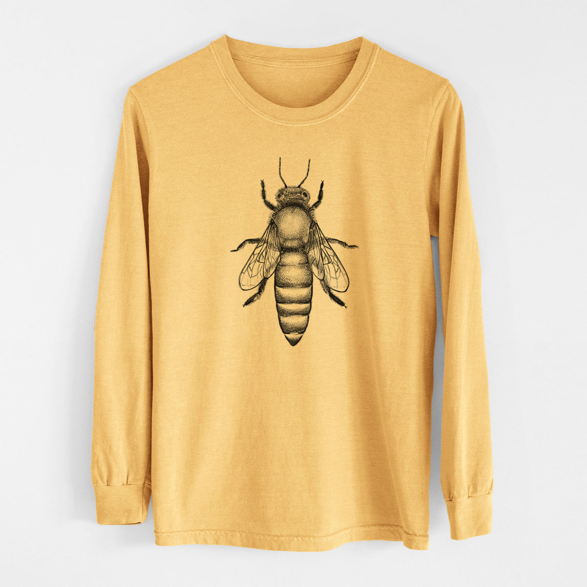 Queen Bee Apis Mellifera - Men&#39;s Heavyweight 100% Cotton Long Sleeve