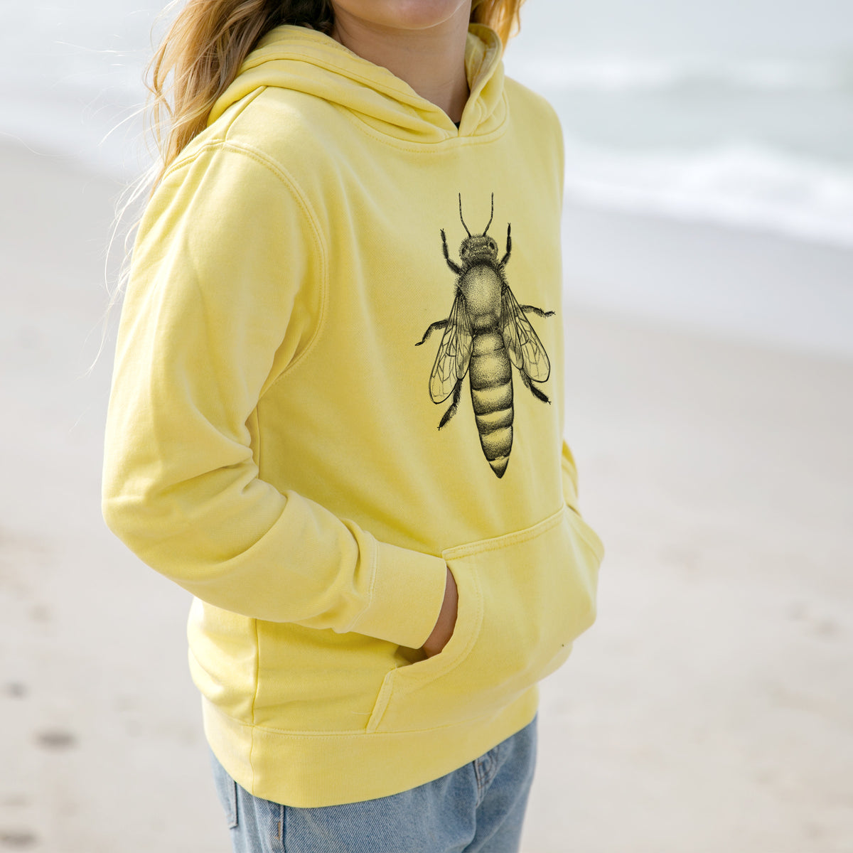 Queen Bee Apis Mellifera - Youth Pigment Dyed Hoodie