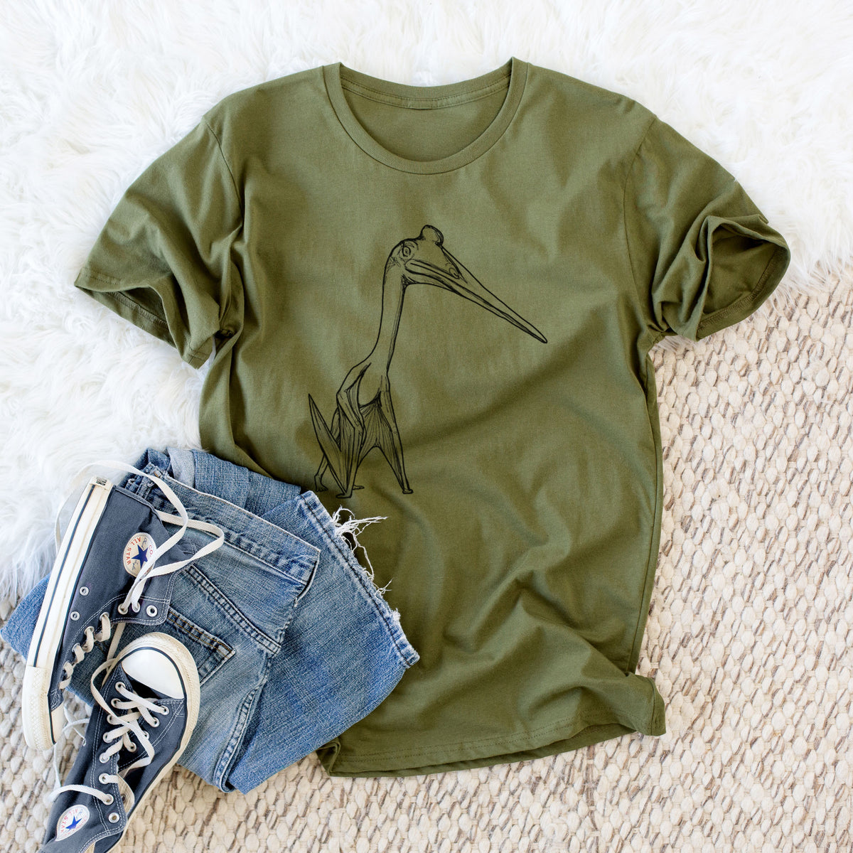 CLOSEOUT - Quetzalcoatlus Northropi - Unisex Crewneck - Made in USA - 100% Organic Cotton