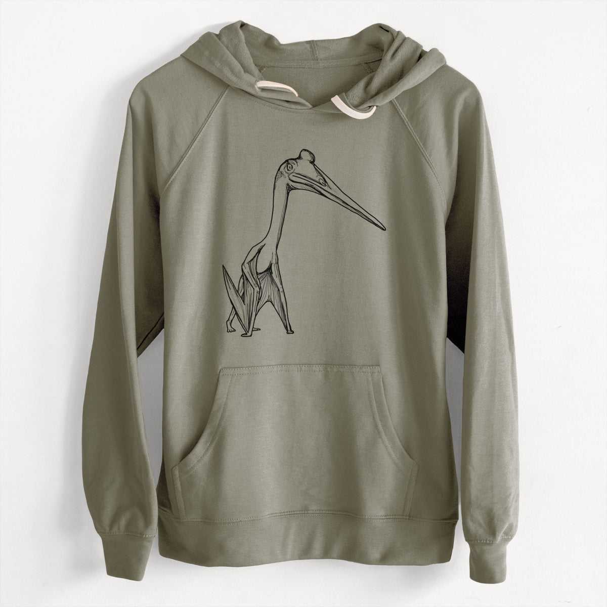 CLEARANCE - Quetzalcoatlus Northropi  - Unisex Slim Fit Loopback Terry Hoodie