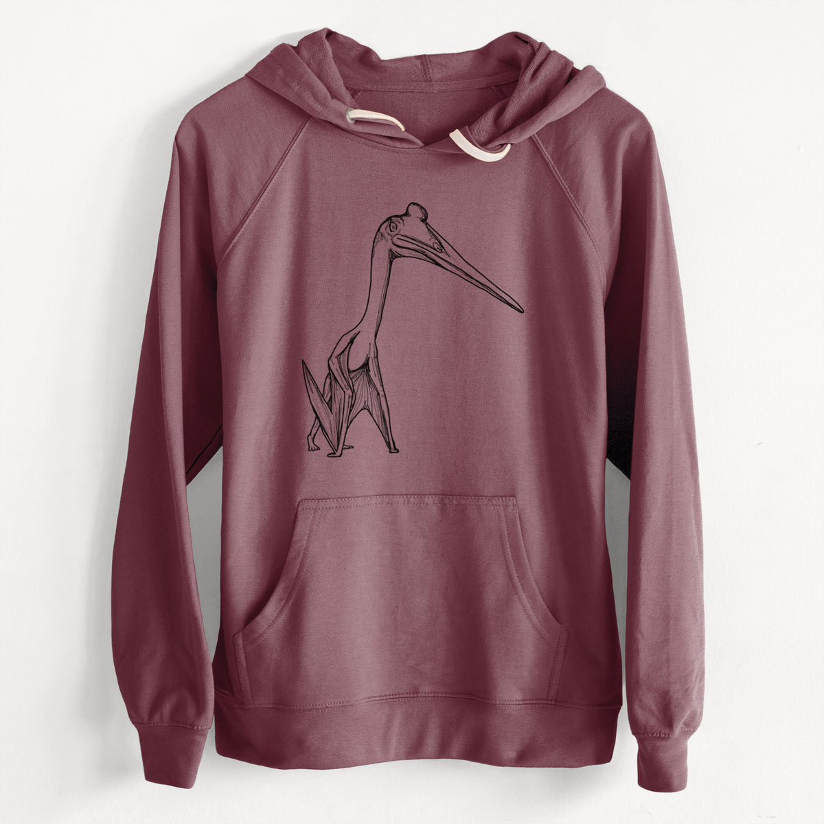 CLEARANCE - Quetzalcoatlus Northropi  - Unisex Slim Fit Loopback Terry Hoodie