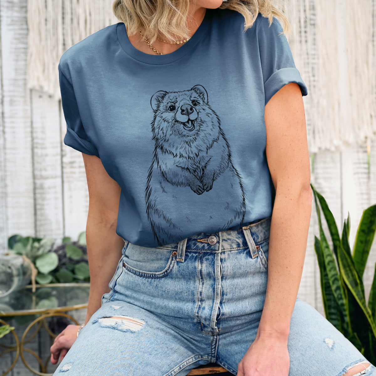 Quokkas - Setonix brachyurus - Lightweight 100% Cotton Unisex Crewneck