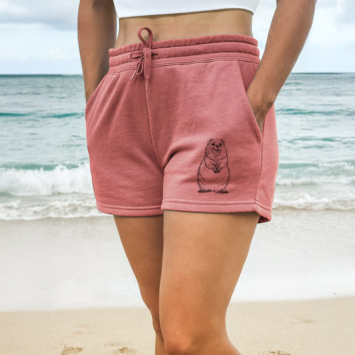Quokkas - Setonix brachyurus - Women&#39;s Cali Wave Shorts