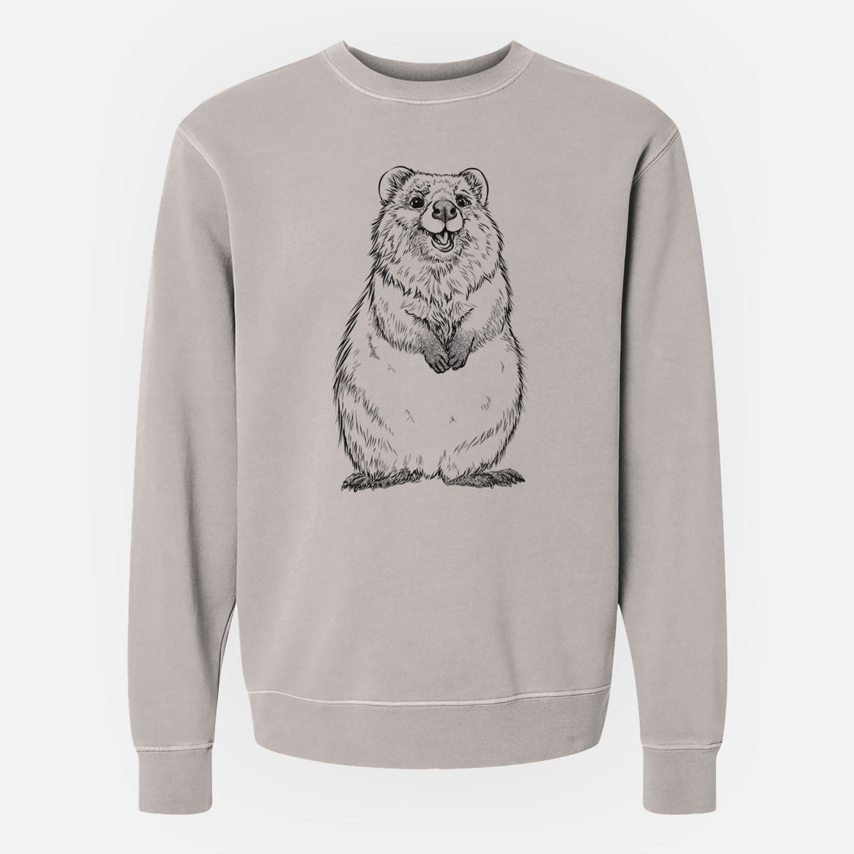 Quokkas - Setonix brachyurus - Unisex Pigment Dyed Crew Sweatshirt