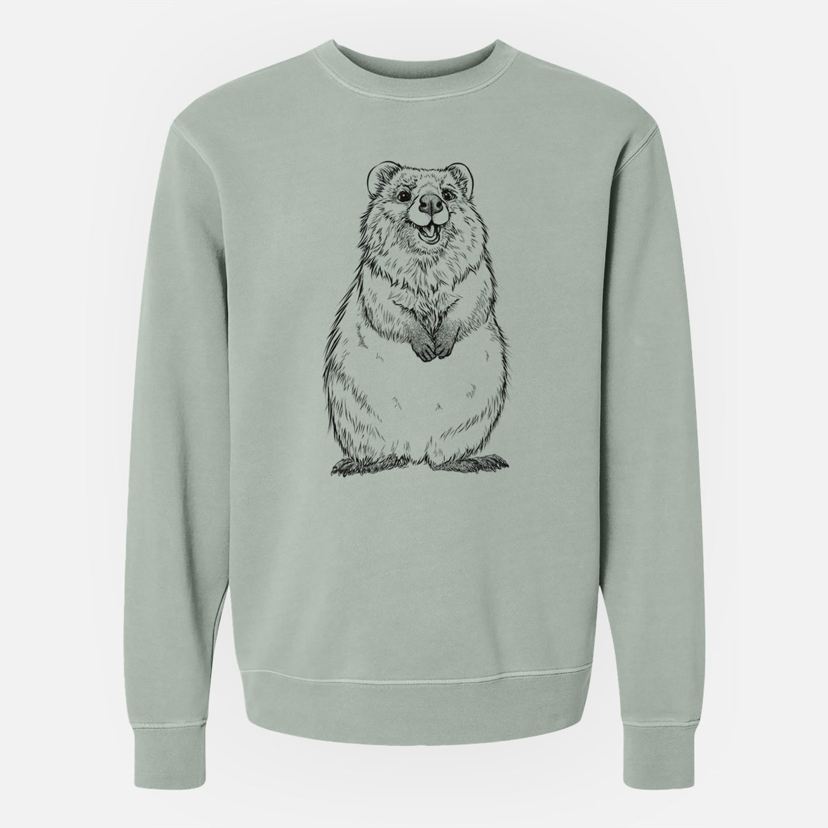 Quokkas - Setonix brachyurus - Unisex Pigment Dyed Crew Sweatshirt