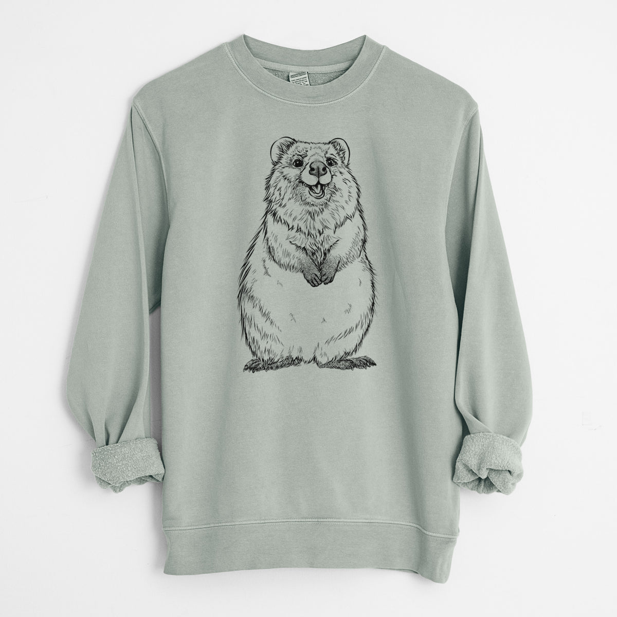 Quokkas - Setonix brachyurus - Unisex Pigment Dyed Crew Sweatshirt