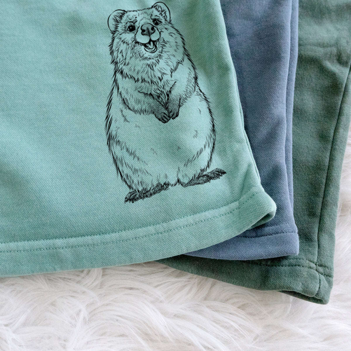 Quokkas - Setonix brachyurus - Unisex Pigment Dyed Shorts