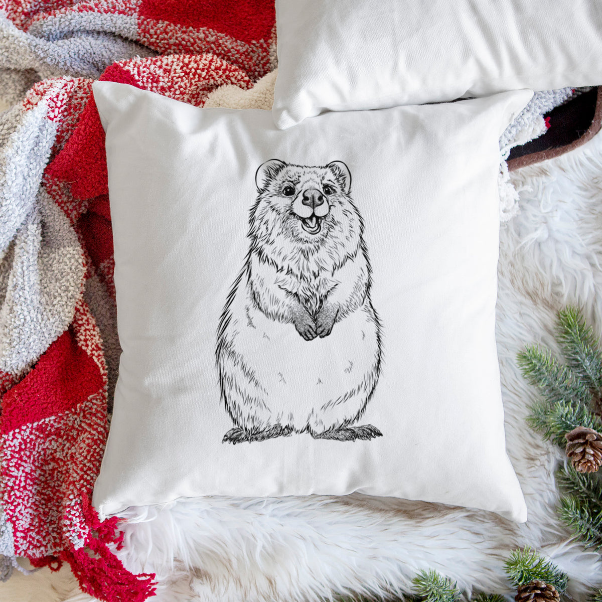 Quokkas - Setonix brachyurus - Throw Pillow Cover