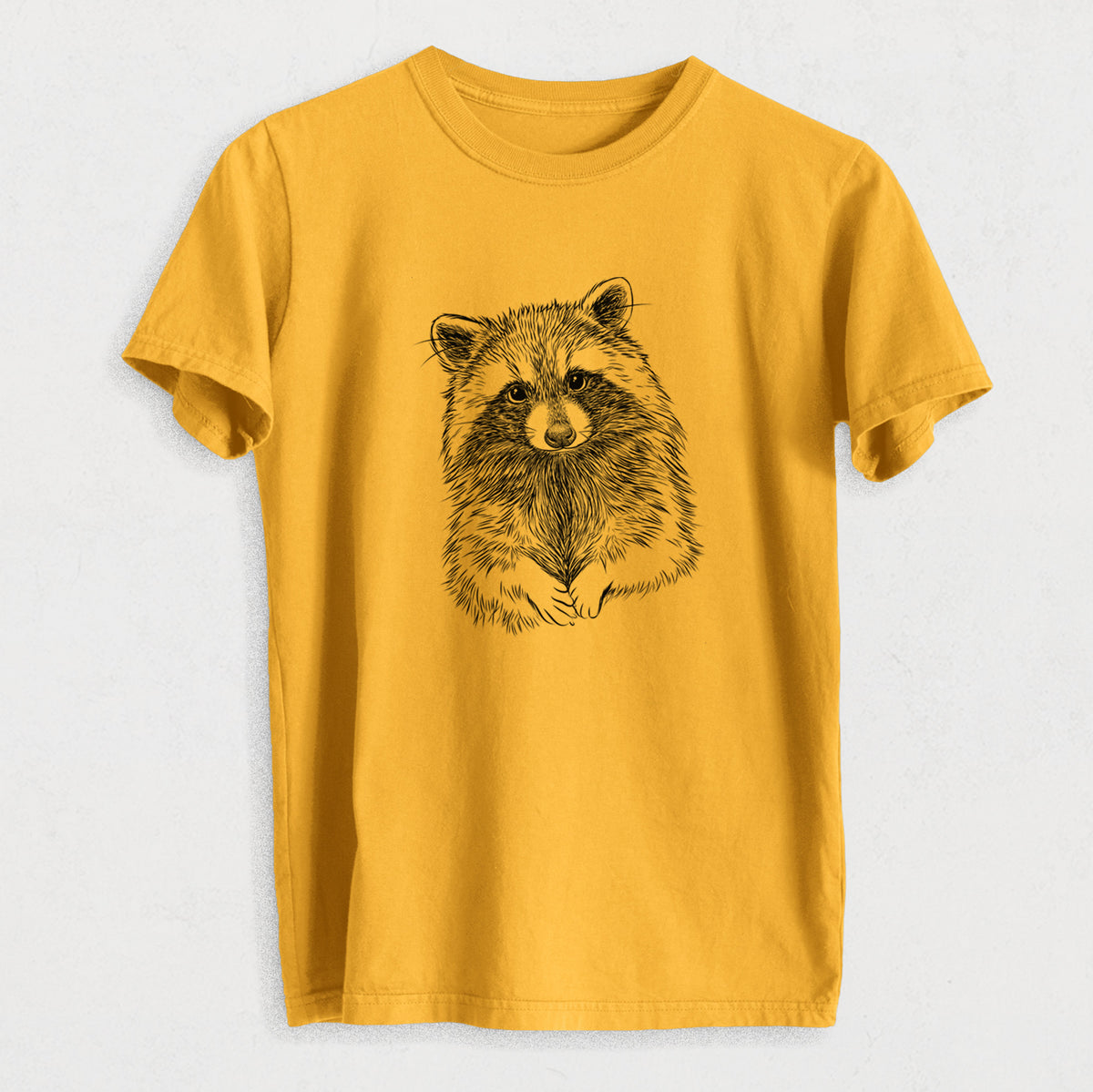 Raccoon - Procyon lotor - Heavyweight Men&#39;s 100% Organic Cotton Tee