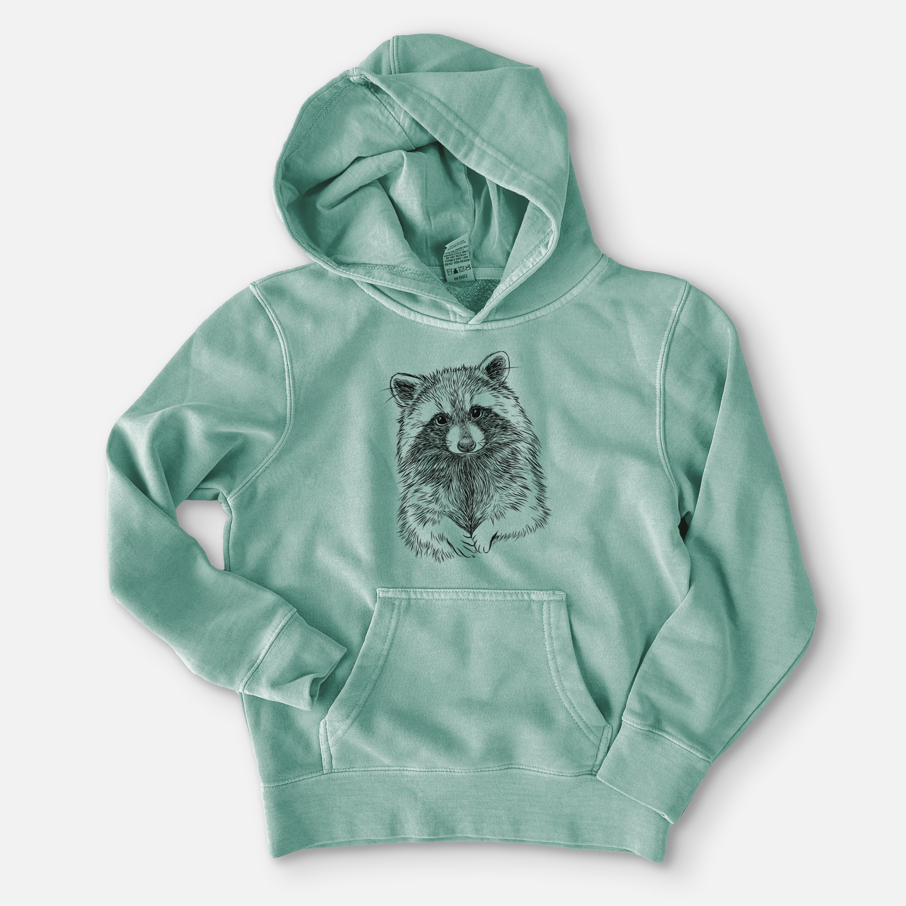 Raccoon - Procyon lotor - Youth Pigment Dyed Hoodie