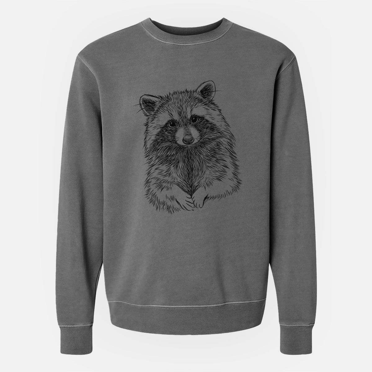 Raccoon - Procyon lotor - Unisex Pigment Dyed Crew Sweatshirt