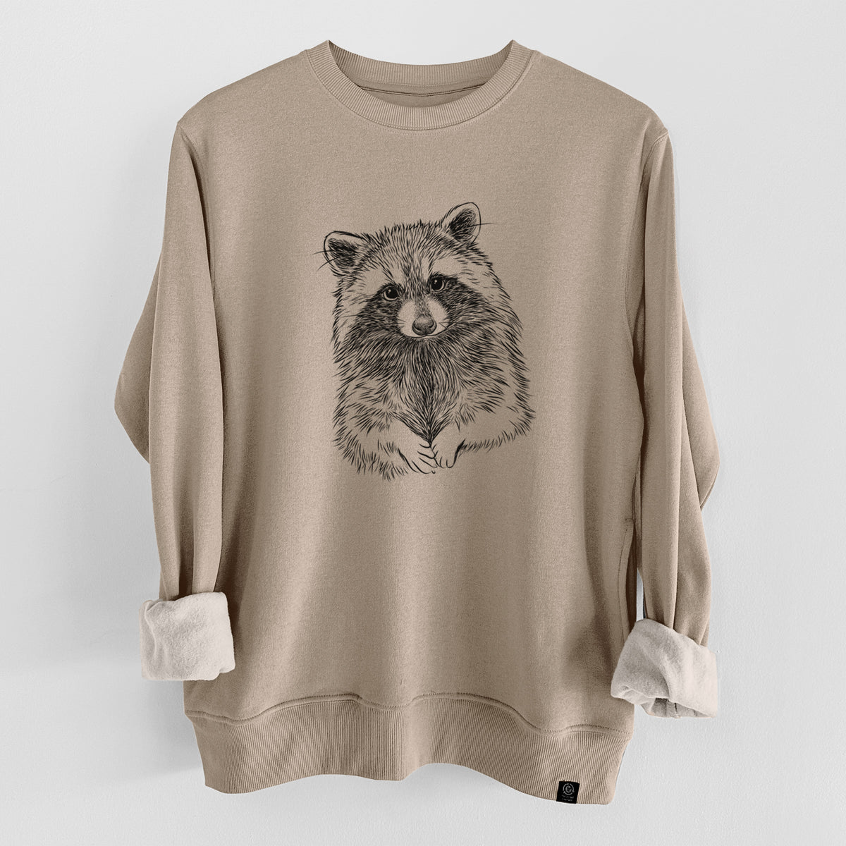 Raccoon - Procyon lotor  - Unisex Reclaimed Crewneck Sweatshirt