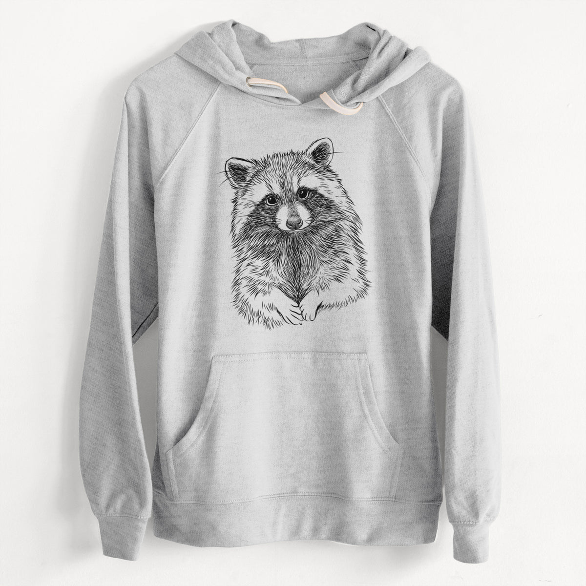 CLEARANCE - Raccoon - Procyon lotor  - Unisex Slim Fit Loopback Terry Hoodie