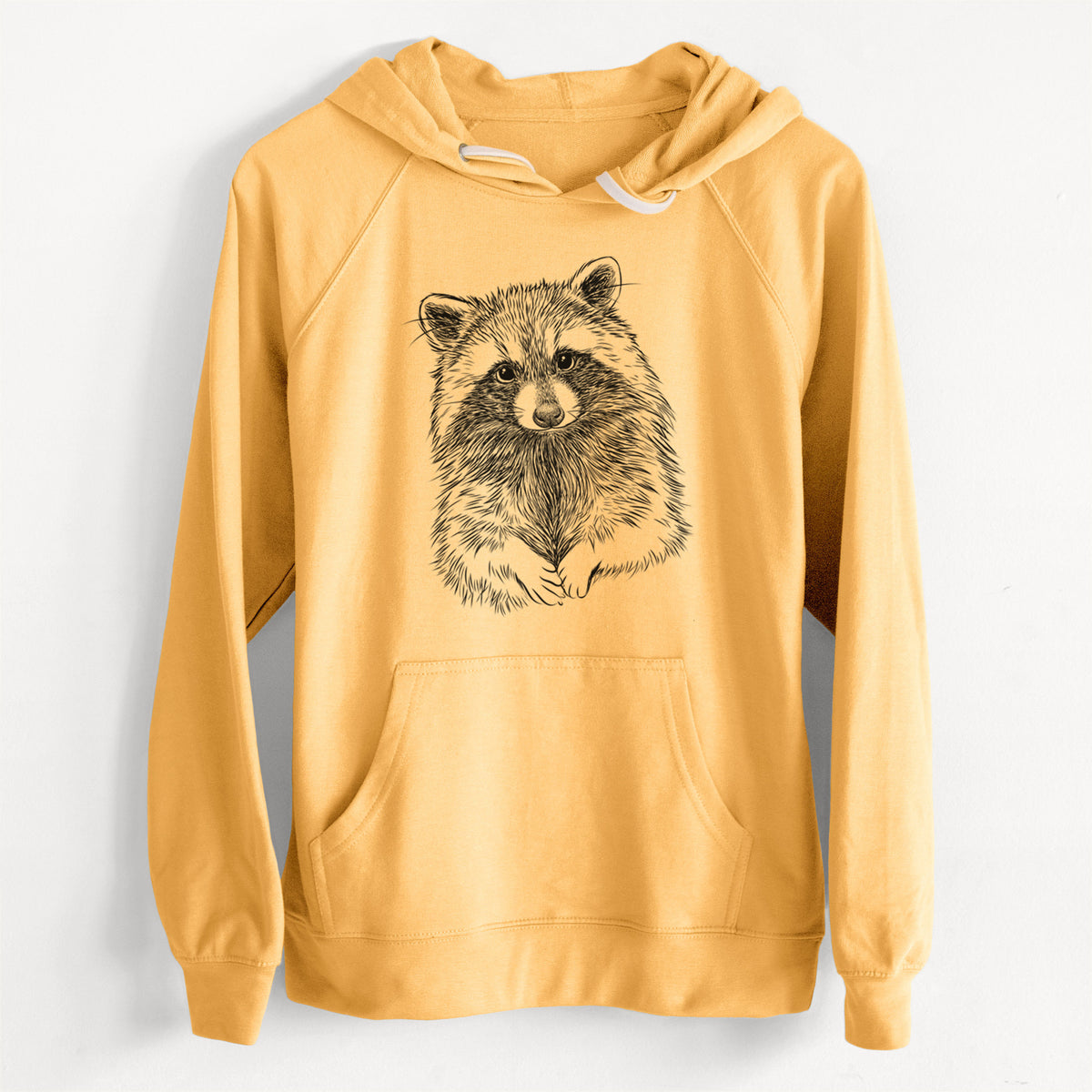 CLEARANCE - Raccoon - Procyon lotor  - Unisex Slim Fit Loopback Terry Hoodie