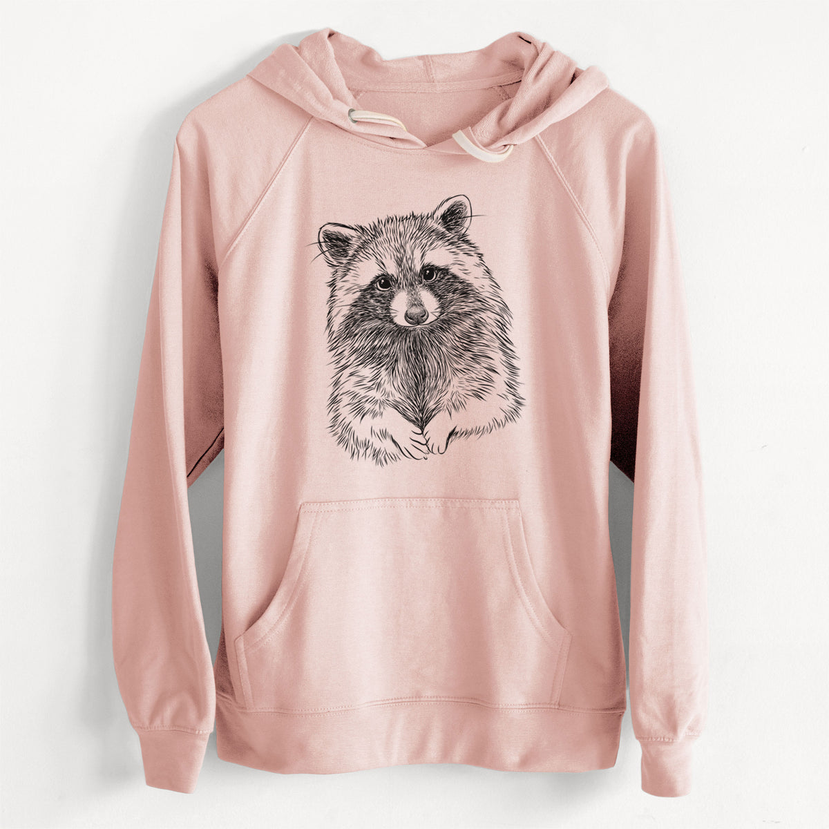 CLEARANCE - Raccoon - Procyon lotor  - Unisex Slim Fit Loopback Terry Hoodie