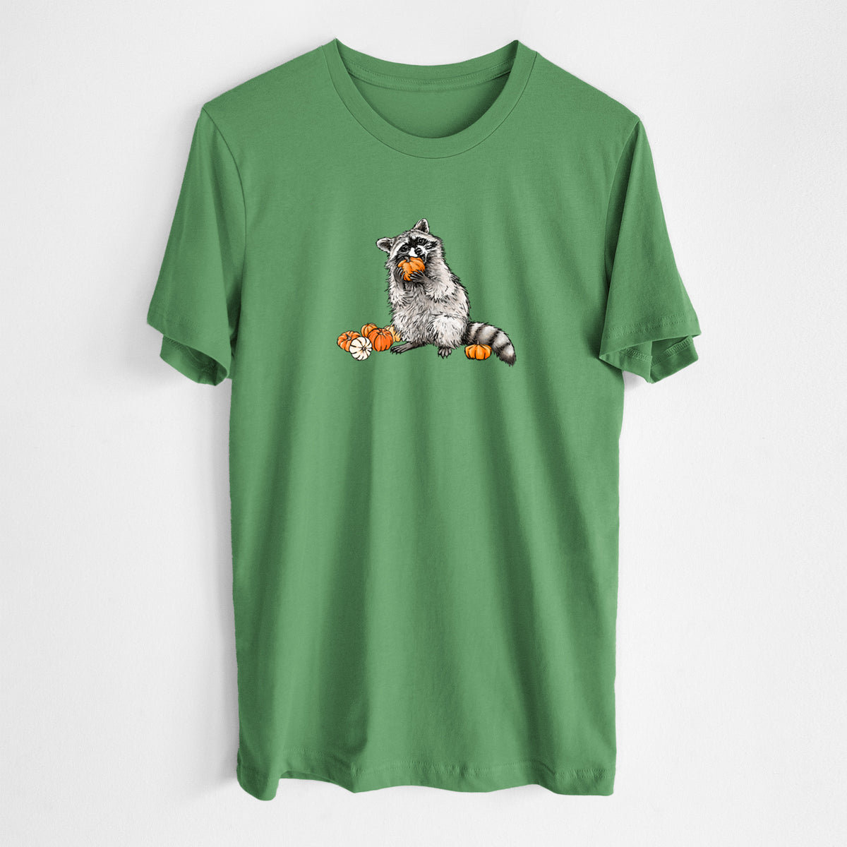 Racoon Pumpkin Bandit - Lightweight 100% Cotton Unisex Crewneck
