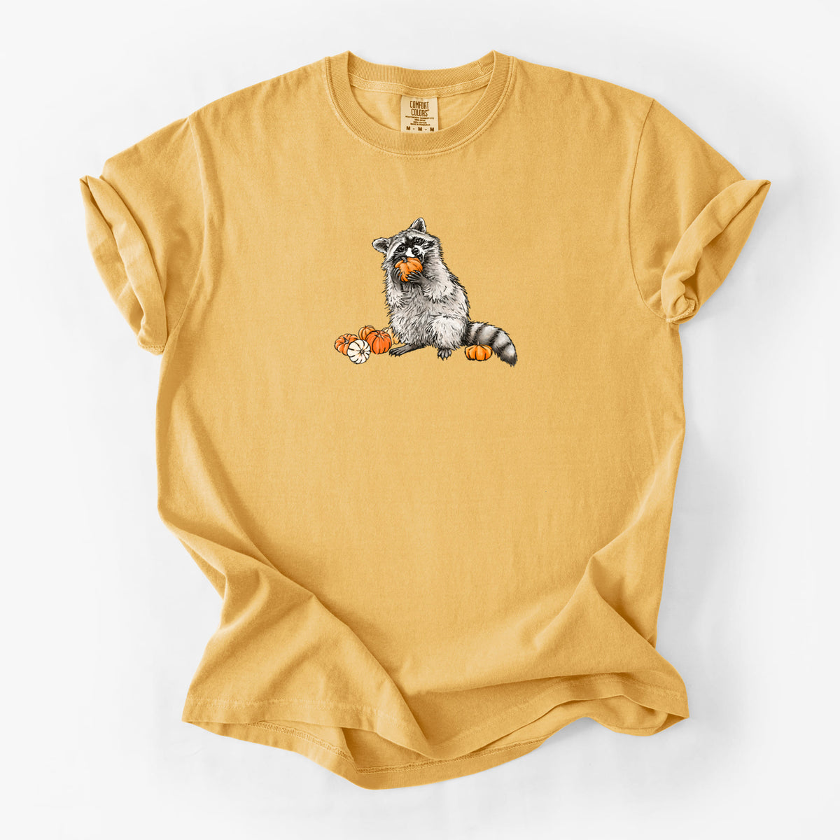 Racoon Pumpkin Bandit - Unisex Comfort Colors Garment-Dyed Heavyweight T-shirt