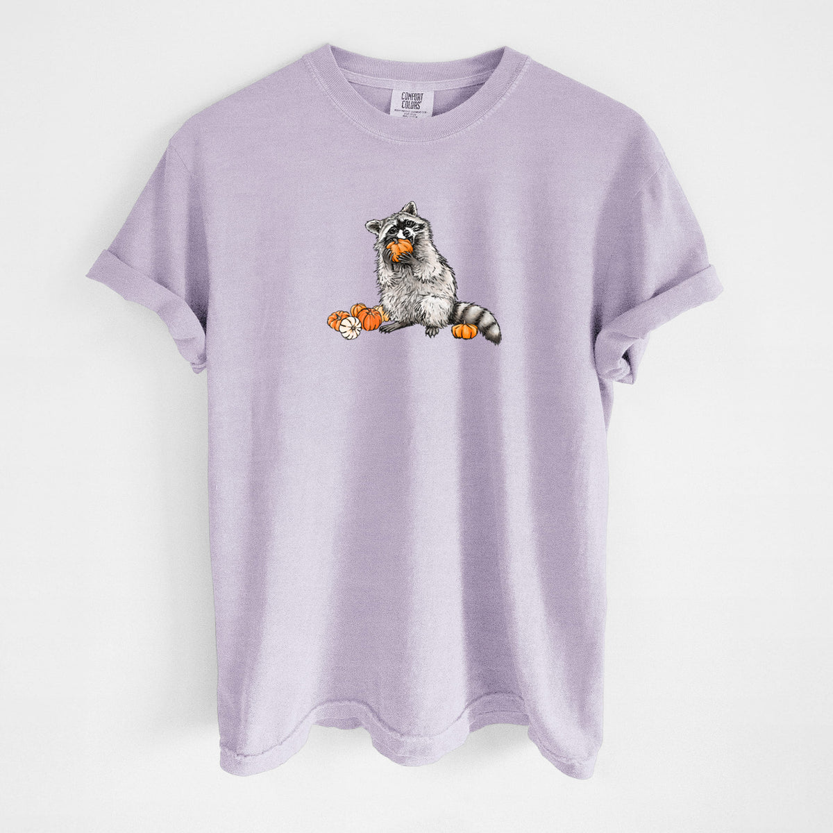 Racoon Pumpkin Bandit - Unisex Comfort Colors Garment-Dyed Heavyweight T-shirt