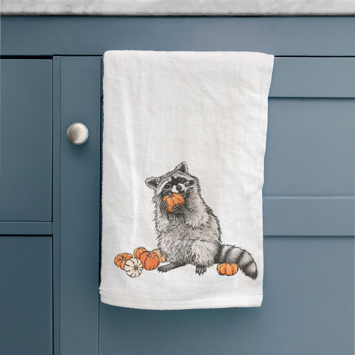 Racoon Pumpkin Bandit - Premium Hand Towel