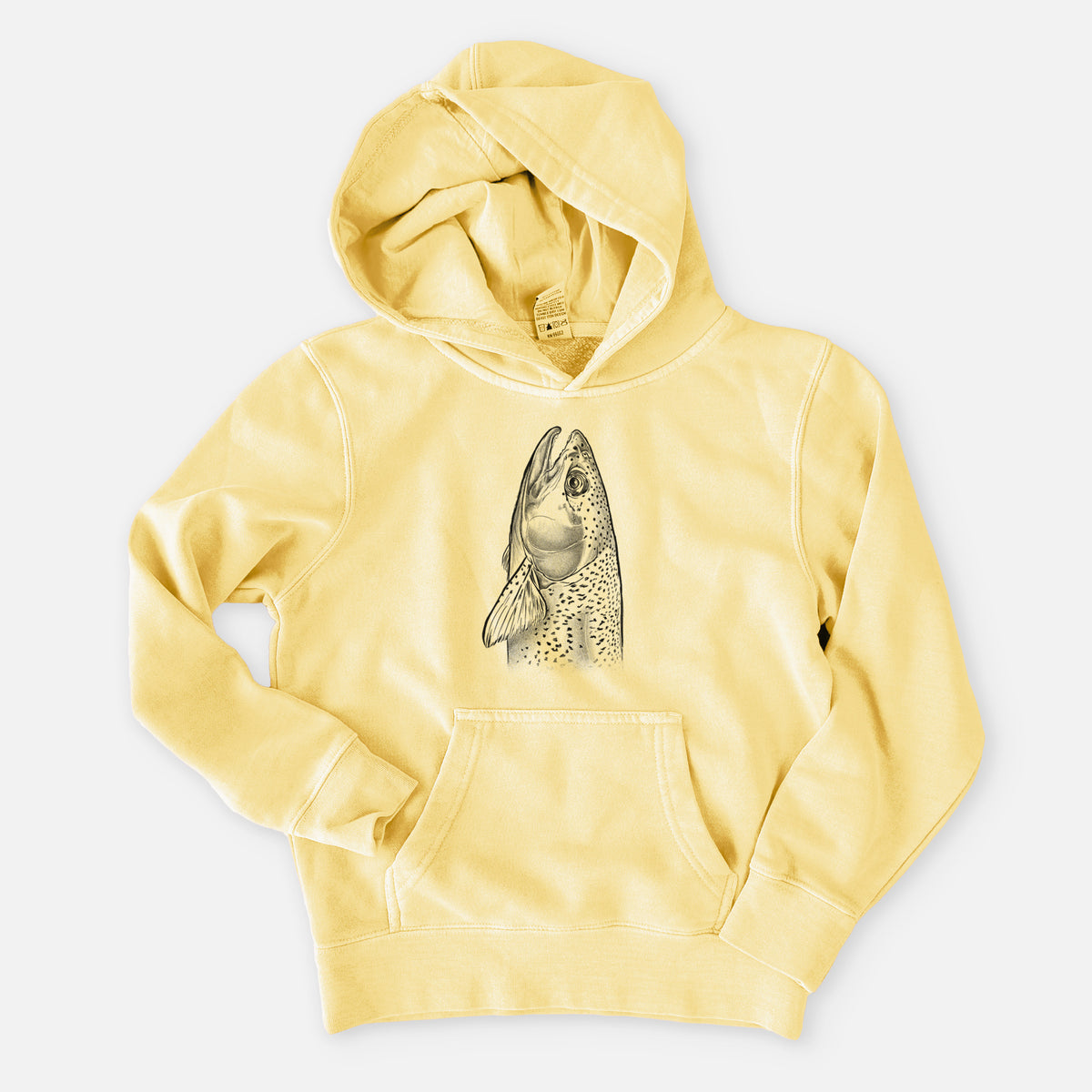 Rainbow Trout - Oncorhynchus mykiss - Youth Pigment Dyed Hoodie