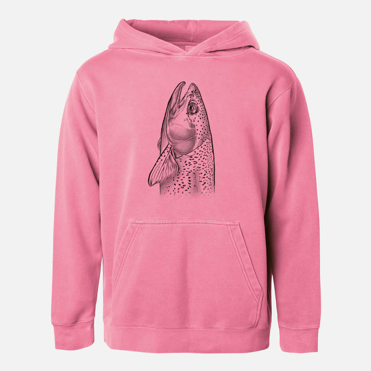 Rainbow Trout - Oncorhynchus mykiss - Youth Pigment Dyed Hoodie