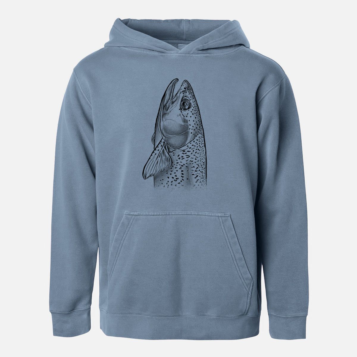 Rainbow Trout - Oncorhynchus mykiss - Youth Pigment Dyed Hoodie