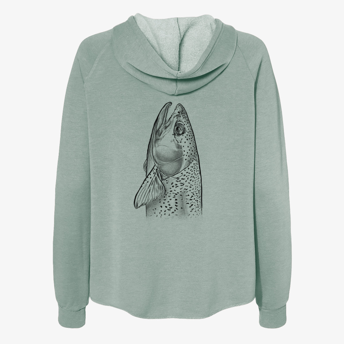 Rainbow Trout - Oncorhynchus mykiss - Women's Cali Wave Zip-Up Sweatshirt