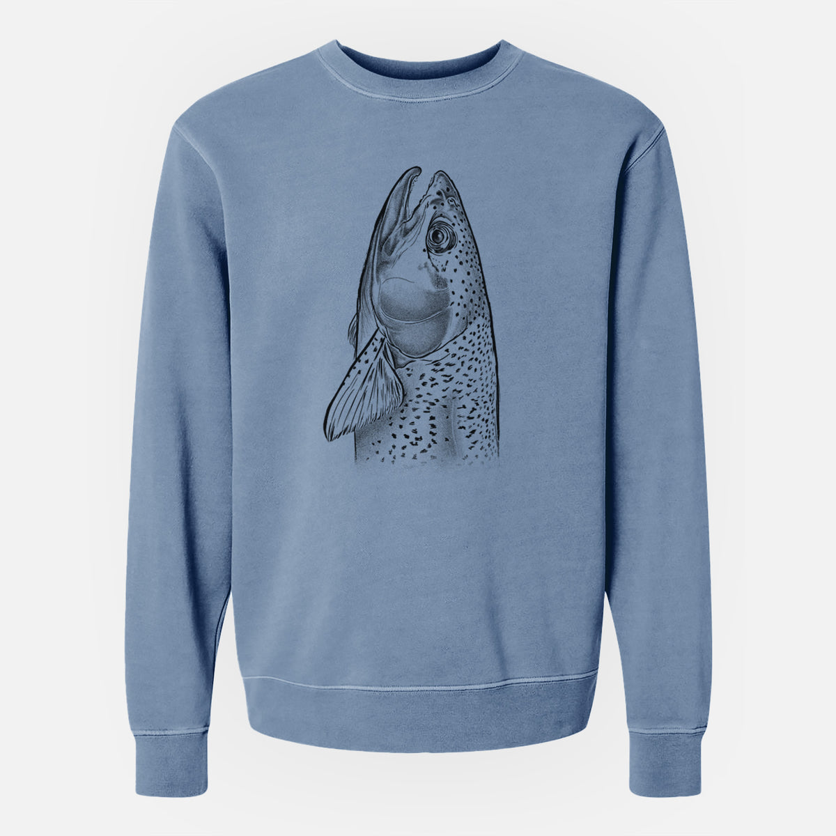 Rainbow Trout - Oncorhynchus mykiss - Unisex Pigment Dyed Crew Sweatshirt