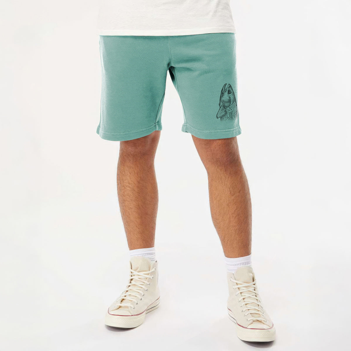 Rainbow Trout - Oncorhynchus mykiss - Unisex Pigment Dyed Shorts