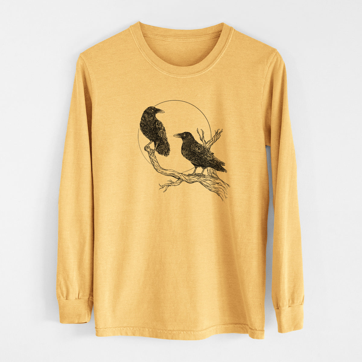 Midnight Ravens - Men&#39;s Heavyweight 100% Cotton Long Sleeve