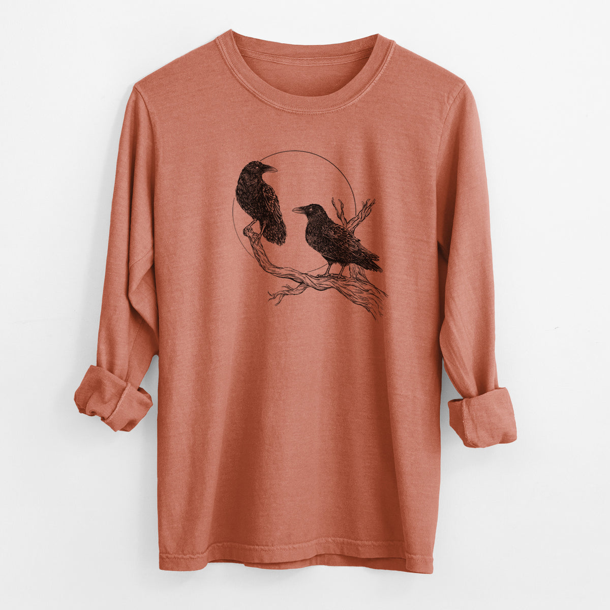 Midnight Ravens - Men&#39;s Heavyweight 100% Cotton Long Sleeve