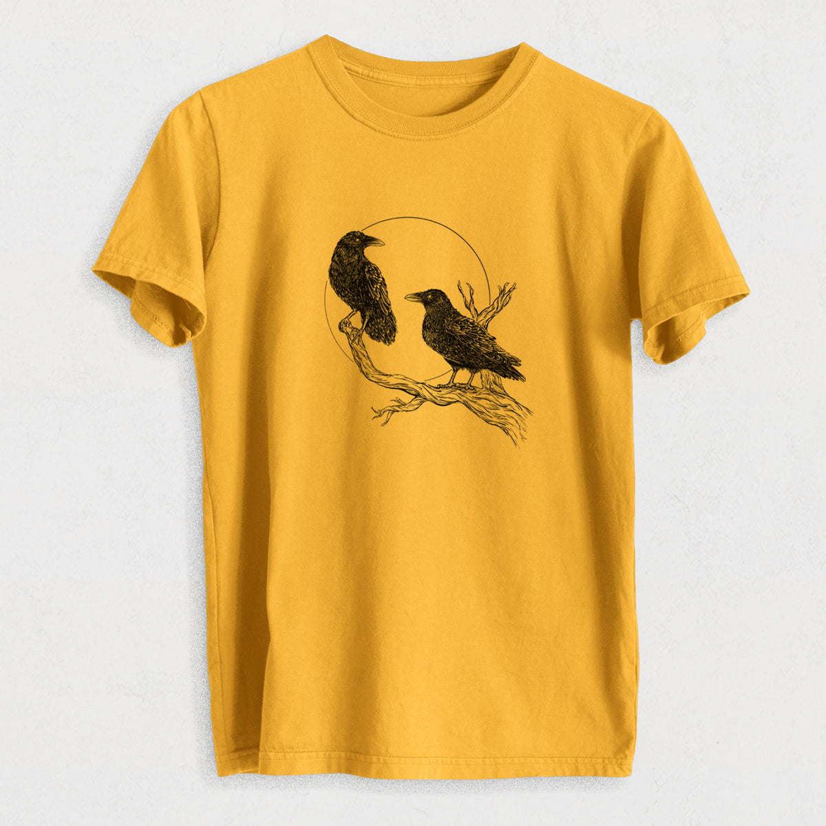 Midnight Ravens - Heavyweight Men&#39;s 100% Organic Cotton Tee