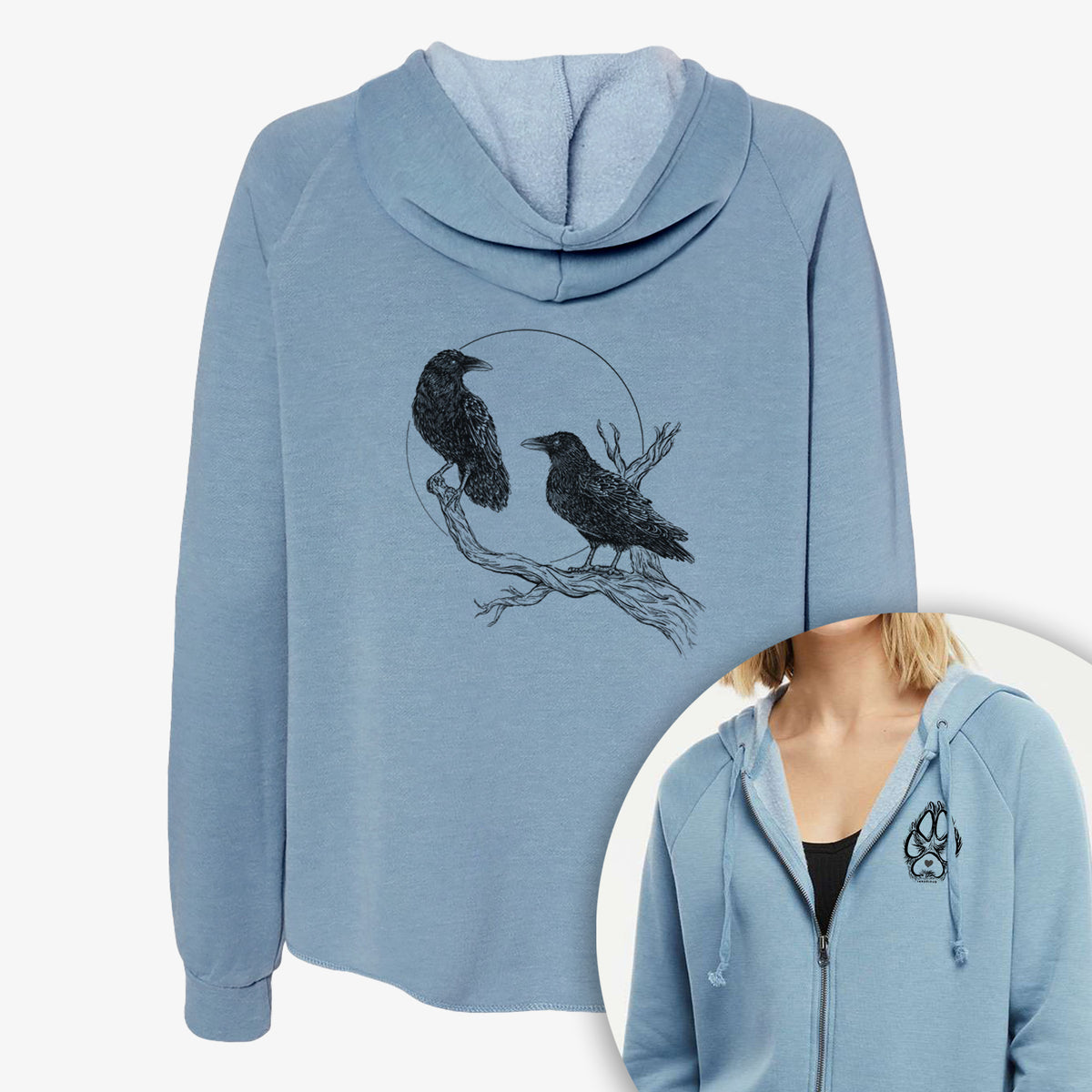 Midnight Ravens - Women&#39;s Cali Wave Zip-Up Sweatshirt