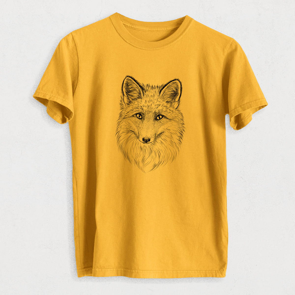 Red Fox - Vulpes vulpes - Heavyweight Men&#39;s 100% Organic Cotton Tee