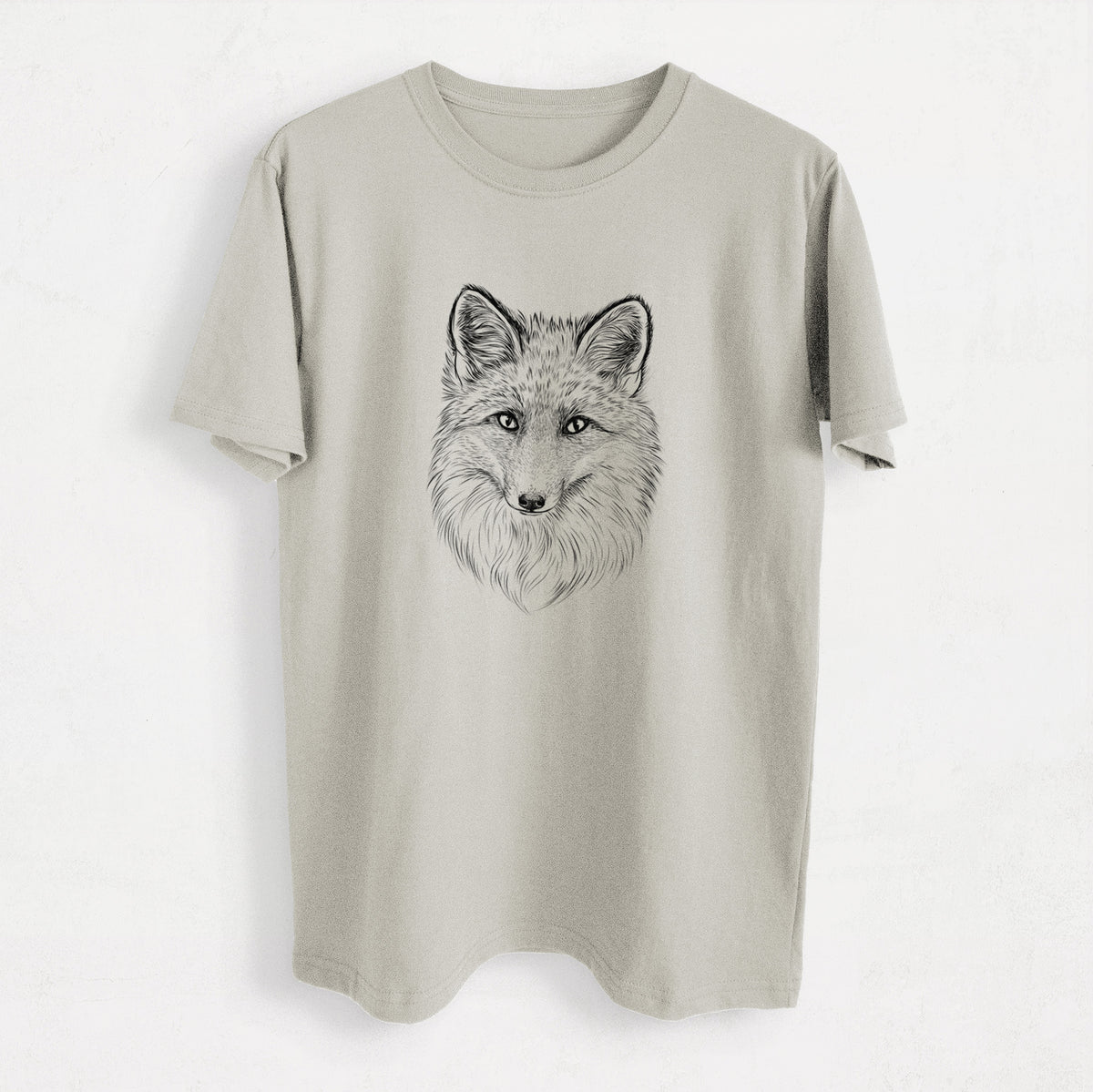 Red Fox - Vulpes vulpes - Heavyweight Men&#39;s 100% Organic Cotton Tee