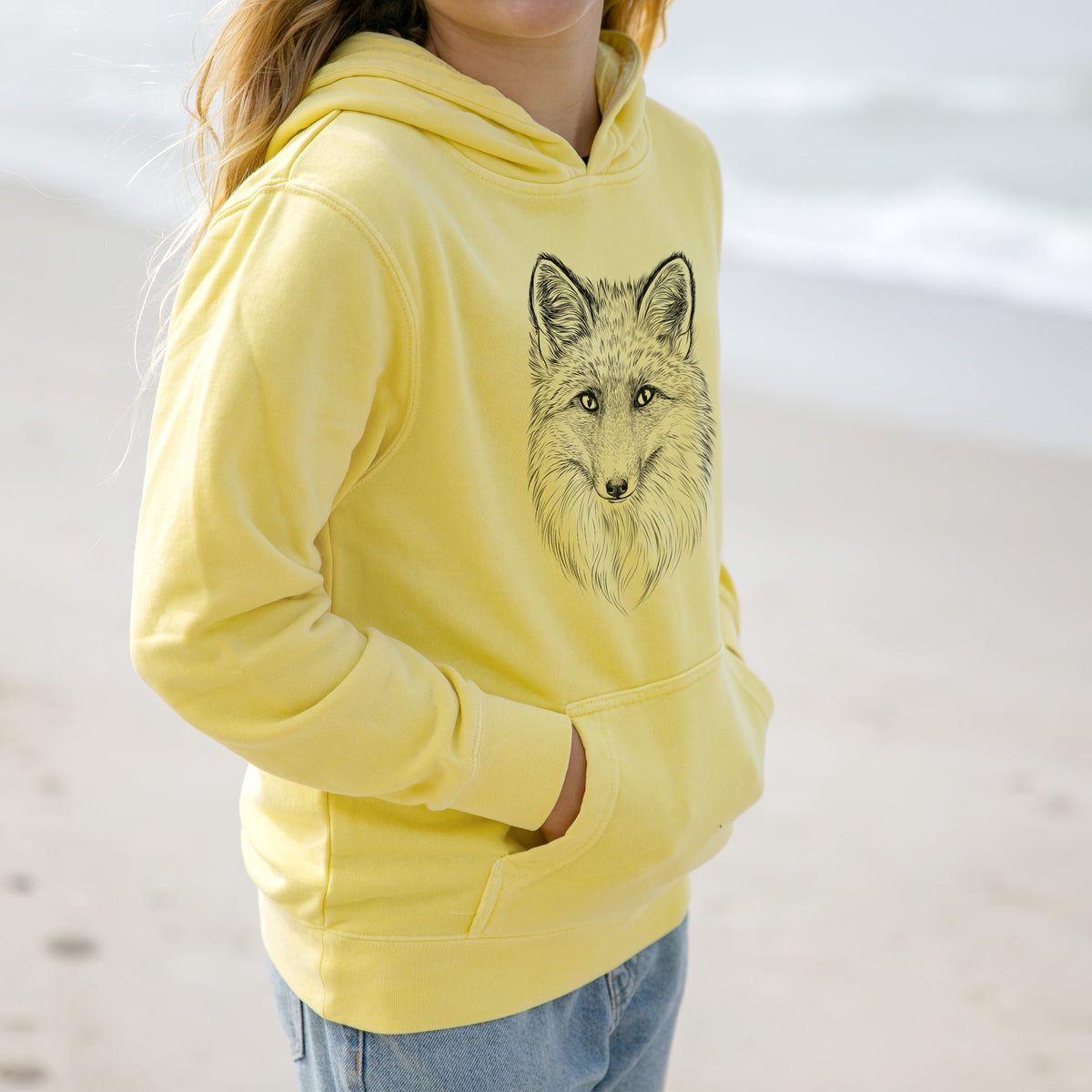 Red Fox - Vulpes vulpes - Youth Pigment Dyed Hoodie