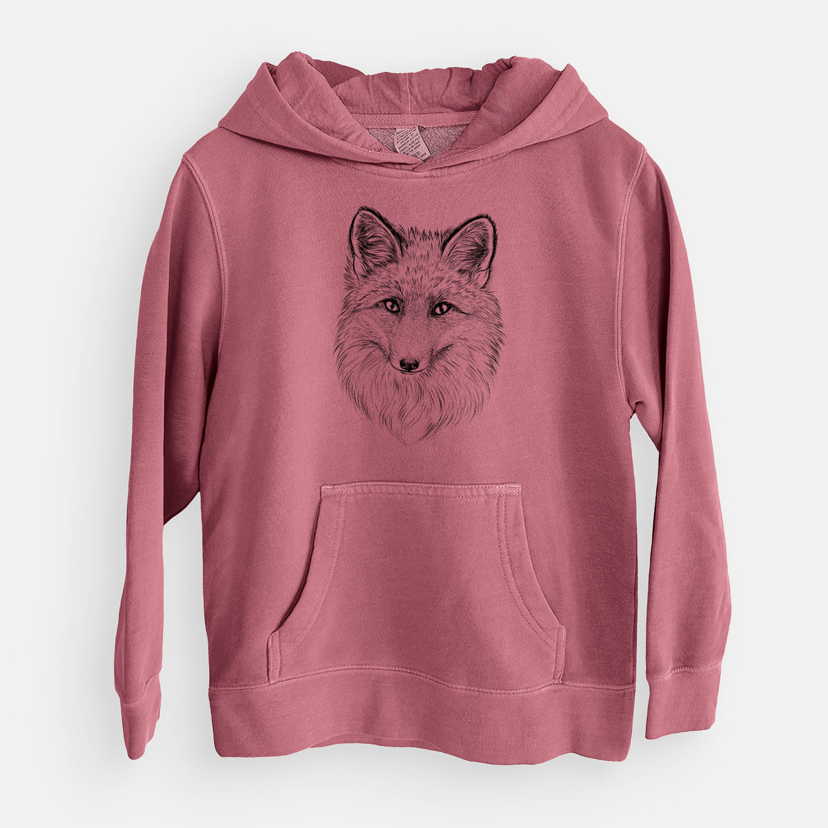 Red Fox - Vulpes vulpes - Youth Pigment Dyed Hoodie