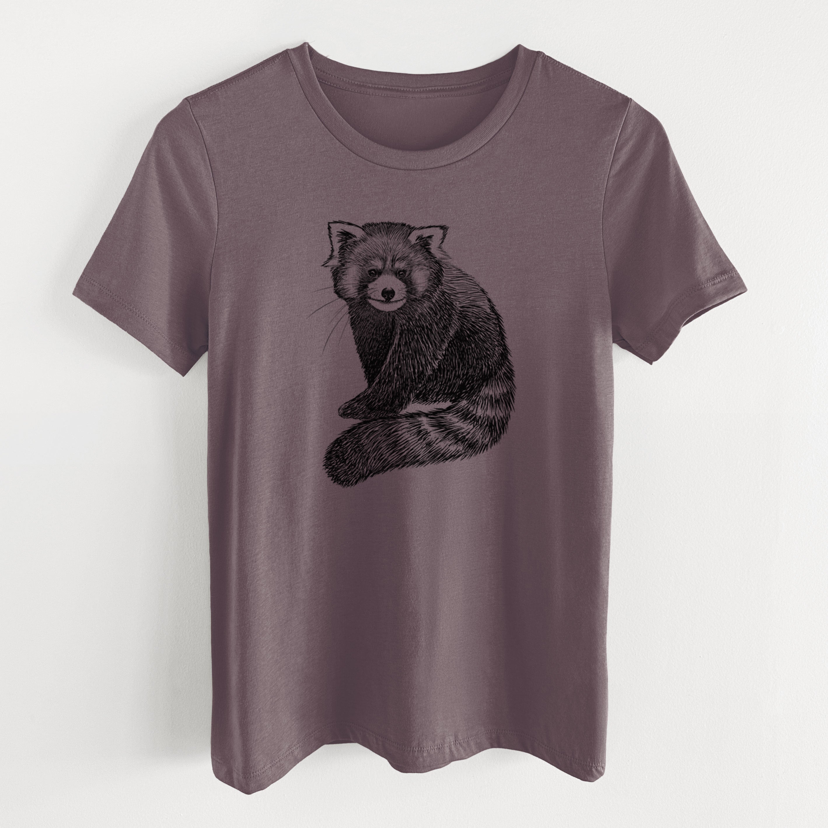 Red Panda - Ailurus fulgens styani - Women's Lightweight Relaxed Fit 100% Cotton Crewneck